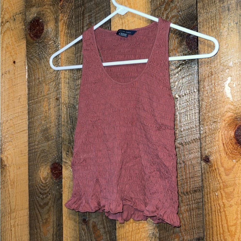 American Eagle Outfitters Textured Tank Top - Mauve